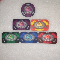 Jetons de poker en céramique rectangulaires sur mesure avec ou sans valeur nominale