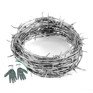 Alambre de púas Suvunpo de 32 pies, calibre 16, recubierto de zinc, pulido, para cercas, manualidades y protección contra animales. - Product Image 1