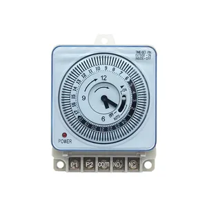 GT02 Customizable 4Pin 5Pin NO NC 220v 50Hz 16A Transparent Cover 24Hours Mechanical Timer Switch Module No Battery