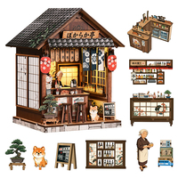 La maison de poupée en bois Mellow PUB DIY, meubles miniatures, puzzle à assembler, jouet éducatif, kits de maison miniature
