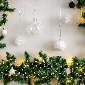 Tiges de Noël en perles, brindilles de pin pour couronnes et guirlandes de Noël, artisanat et décoration intérieure - Product Image 4