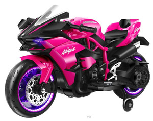 Motocicleta Eléctrica para Niños - Coche de Juguete Recargable de Doble Asiento para Niños, Motocicleta Grande para Montar - Product Image 5