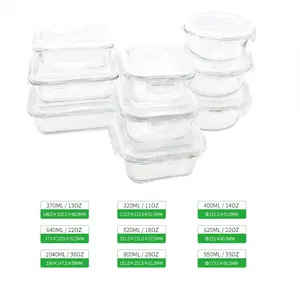 20 חתיכה זכוכית מזון אחסון מכולות סט עם הצמד נעילת מכסים/BPA משלוח אטום & Leakproof זכוכית מזון מכולות