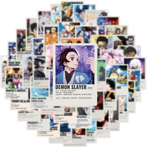 50 pièces japonais bande dessinée affiche mixte autocollants décoratifs pour garçon mur voiture PVC étanche Anime <span class=keywords><strong>Manga</strong></span> autocollant Pack - Product Image 6