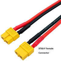 Connecteur mâle et femelle XT60 12AWG, câble électronique en silicone, câble de connecteur XT60 2P pour batterie Lipo RC, cordon d'alimentation FPV