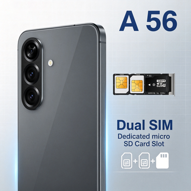 Wholesale A56 5G Smartphone Original Version Android Smart Phone with 16GB ROM Dual SIM and Screen