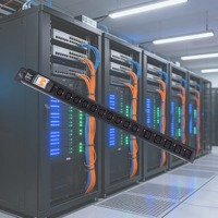 Protection contre les surcharges à 15 ports Serveur de données universel Armoire réseau en alliage d'aluminium Prise PDU Équipement de distribution d'énergie