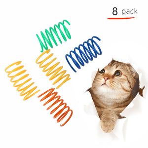 Plastic Colorful Spring <b>Cat</b> Toy Pack Of 4 Boredom Buster Pet Interactive Toy For <b>Cats</b> - Product Image 5