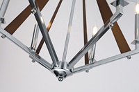 Nordic LED Art Villa Lustre Salon Lobby Restaurant Chrome Bougies En Verre Lustres