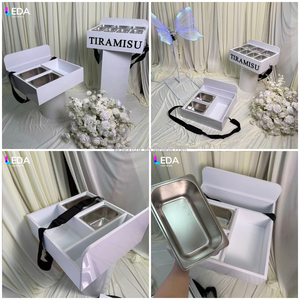 กล่องขนมหวานโลหะสีขาว LEDA รุ่นยอดนิยมสำหรับงานวันเกิด งานอีเว้นท์ กล่องขายขนมหวานแบบพกพาสำหรับงานแต่งงาน - Product Image 5
