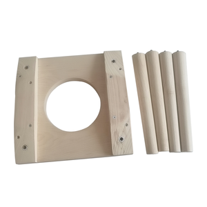 Taburete de vapor Yoni de madera, silla con bata, hierbas y almohada - Product Image 3