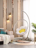 Nouvelle chaise suspendue en verre transparent, chaise de balcon intérieure, balançoire pour la maison, chaise nordique spatiale