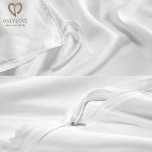 Oeko-tex 100 Chứng Nhận Hữu Cơ Lyocell Tre Khăn Trải Giường Sheets Và Duvet Bìa 300TC Đồng Bằng Phong Cách 3Pcs Thiết Lập - Product Image 6