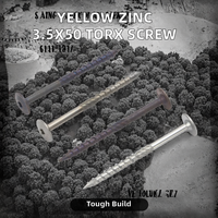 Vis à bois de haute qualité, métrique M6, tête ovale, placage zinc, entraînement Torx, 3,5x50, pour panneaux de bois aggloméré, acier inoxydable, classe 4.8