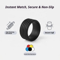 Anneau de fixation en silicone haute élasticité et durable pour raquettes de tennis, badminton et pickleball, antidérapant, coloré, pour le sport