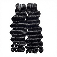 100% ¡Gran Oferta! Paquetes de Cabello Humano Ondulado Suelto Super Doble Trama, Completo de Raíz a Punta, Cabello Virgen para Tejer con Doble Trama
