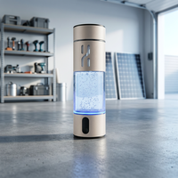 Générateur d'eau hydrogénée alimenté par batterie, bouteille d'eau riche en hydrogène portable, pour extérieur, maison, voiture, camping-car, voyage, écologique