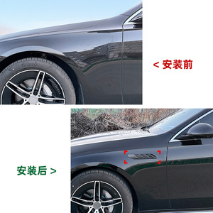 Car Fender Vent Decal ABS Piano Black Carbon Fiber Texture Adhesive For Mercedes-Benz E-Class W214 S214 2024+ - Product Image 4