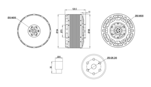 Moteur de drone de grande taille MAD M50C60 PRO <span class=keywords><strong>IPE</strong></span> pour voitures volantes pilotées, UAVs pilotés et plateformes eVTOL - Pouvoir de poussée maximal : jusqu'à 123 Kgf - Product Image 6
