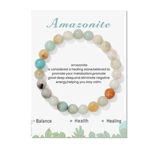 Bracelet en perles d'œil <span class=keywords><strong>de</strong></span> tigre et d'améthyste, forme classique <span class=keywords><strong>de</strong></span> boule, cadeau d'<span class=keywords><strong>amitié</strong></span> en carton blanc, <span class=keywords><strong>pierre</strong></span> naturelle, élastique, tendance - Product Image 3