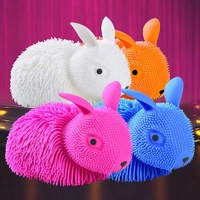 Sans lumière Chat chien lapin squeeze toys 2023 Enfants fabricants conception populaire animal grande taille amical tpr