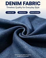 Tela Vaquera Premium 100% Algodón, 12oz, Indigo Twill, 57-58 Pulgadas, para Confección de Jeans, Chaquetas Vaqueras y Ropa de Trabajo