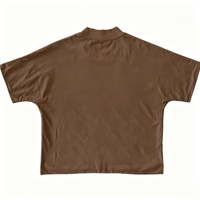 T-shirt DTG Kornit personnalisé, col montant, style streetwear, effet vieilli et déchiré, poids lourd, directement de l'usine OEM