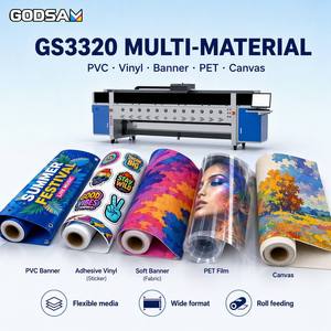 Impresora UV de rollo a rollo de 3.3m I3200 para pancartas, vinilos flexibles, lonas, carteles publicitarios, máquina de impresión digital para publicidad exterior - Product Image 1