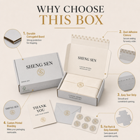 Boîtes d'emballage personnalisées pour vêtements et chaussettes écologiques, avec logo personnalisé en relief, boîtes en carton ondulé avec fermeture à déchirure pour l'expédition