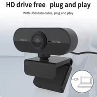 Webcam USB HD 1080P Mini, kamera Web komputer PC dengan mikrofon dapat diputar untuk siaran langsung panggilan Video konferensi