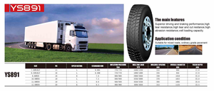 Ban Truk Tugas Berat dengan Daya Rem & Ketahanan Aus yang Unggul, untuk Jalan Campuran & Permukaan Aspal, YS891 - Product Image 3