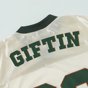 Trendy Streetwear Retro Crop American Football Shirt Benutzer definierte sublimierte Druck Mesh American Football Trikot - Product Image 6