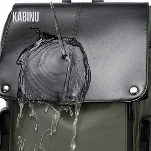 KABINU Sac à dos décontracté pour homme, sacoche pour ordinateur portable 15 pouces, sac de voyage, cartable, couleur unie, tissu Oxford, doublure en nylon - Product Image 3