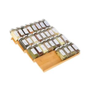 Bamboo Folding Multifunction Three-Layer Eco-Friendly Modern Floor-Standing Simple <b>Spice</b> <b>Rack</b> Pantry Shelf Versatile Storage - Product Image 1