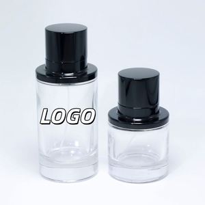 Wholesale Round Clear Glass Perfume <b>Bottles</b> <b>50ml</b> & 100ml Luxury with Magnetic Cap Screen Printing Eco-Friendly & Leak Proof - Product Image 1