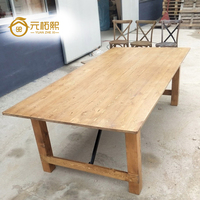 Promotion : Table de banquet pliante d'extérieur en bois massif de pin recyclé coloré, style ferme, pour l'extérieur