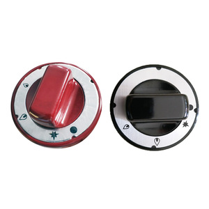 Perilla giratoria de plástico roja y negra de 70 mm de diámetro para interruptores de electrodomésticos de cocina, uso doméstico - Product Image 1