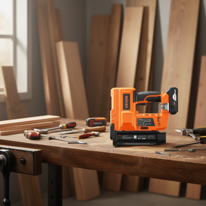 Clavadora y grapadora inalámbrica 2 en 1 Vevor, batería de iones de litio de 20 V y 2.0 Ah, clavos de 25 mm, 500 unidades, herramienta para mejoras del hogar - Product Image 2