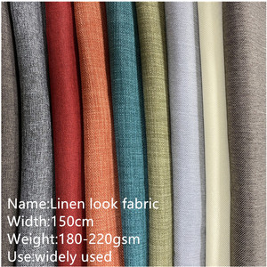 Nhà Máy 100% Polyester Sofa Ghế Hộ Gia Đình Vải Sử Dụng <span class=keywords><strong>Linen</strong></span> Nhìn Melange Vải 150Cm 120-200 GSM Dệt May Nhà Bọc Vải - Product Image 3