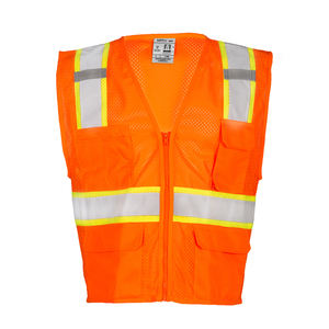 CONMR Factory Premium Work Wear Hivis Jaune Orange Gilets avec bande réfléchissante Utilisation de jour ou de nuit disponible - Product Image 3
