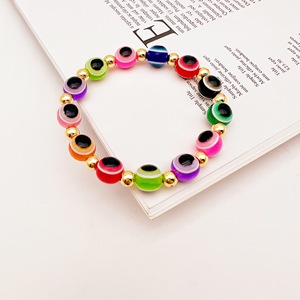 Turkish Evil Eye <b>Bracelet</b> Imitation Pearl Resin <b>Beads</b> Elastic Unisex Jewelry Gift Style - Product Image 2