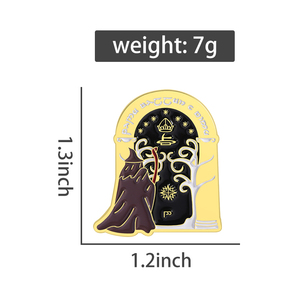 Pin esmaltado de <span class=keywords><strong>Casa</strong></span> de bruja, broche de puerta mágica gótica, de estilo Halloween insignia de solapa, regalo de joyería para amigos, suministro a granel - Product Image 6