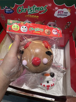 Jouet Squishy en TPR de 10 cm, créatif, coloré, motif visage de Noël moche, rempli de farine, anti-stress, jouet sensoriel, cadeau de fête de Noël
