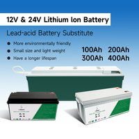 Batterie solaire au lithium-ion 12v 100ah 200ah 300ah 400ah 12v 100ah Lifepo4 12V Lifepo4 Pack batterie