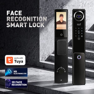 Tuya Wifi APPビデオインターホン自動顔ID狭いプロファイルアルミスマートロックパスワード付きインテリジェントドアロック - Product Image 2