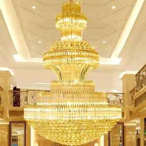 Lampe Boule De Cristal De Luxe Escalier De Mariage Grand Cristal Led Lustre Lumière pour Banque Hall - Product Image 2