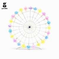 Éclairage LED 3D pour parc d'attractions extérieur sur le thème du jardin, Grande Roue RGB, Éclairage paysager IP65, Motif de vacances