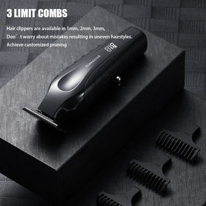 Tondeuses à cheveux professionnelles Komingdon pour hommes, <span class=keywords><strong>tondeuse</strong></span> à barbe électrique, lame en T, coupe de cheveux à zéro écart, machine à couper les cheveux, affichage LED USB-C - Product Image 6