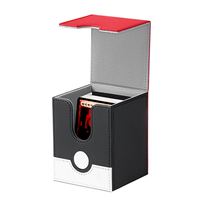 Boîte de rangement pour cartes FX, capacité de plus de 100 cartes, Pokeball, boîte de rangement verticale pour cartes TCG, compatible avec les cartes Commander Magic the Gathering