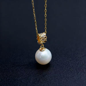 Accesorios de Perlas DIY, Colgante de Plata S925 con Collar de Rueda Redonda, Soporte Vacío de Barra Redonda de 9-13 mm para Mujer - Product Image 4